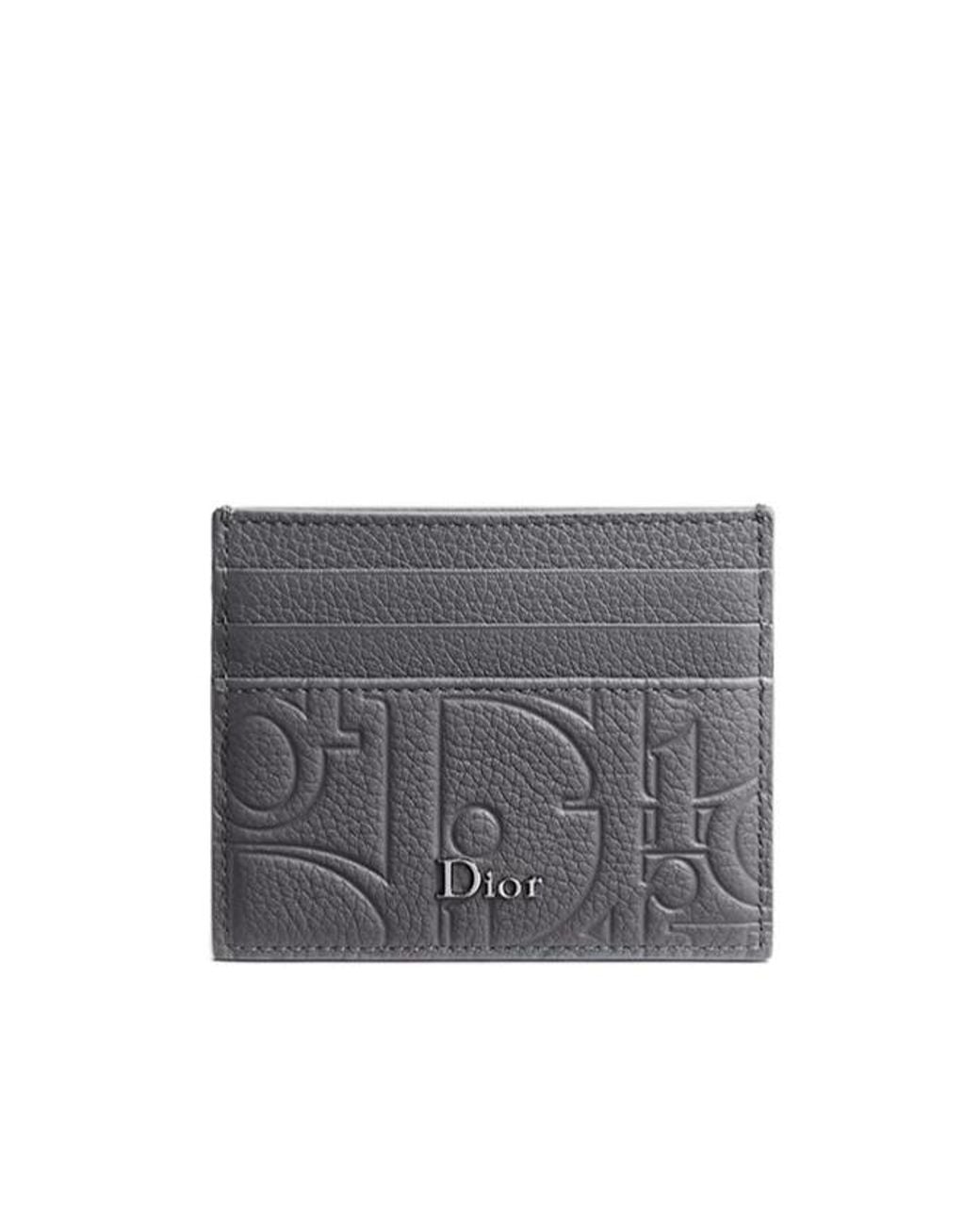 Dior Gray Card Holder for men