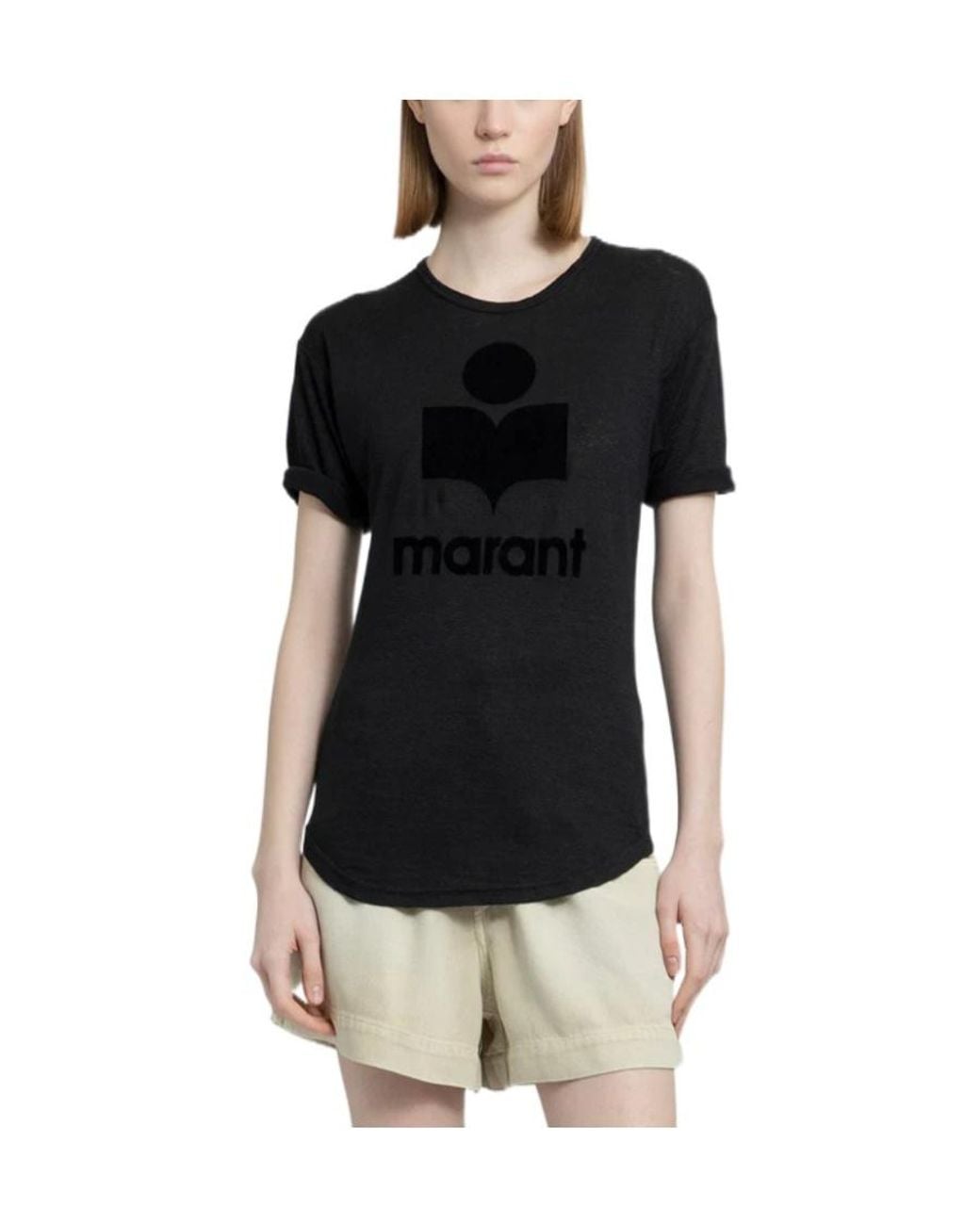 Isabel Marant Black Isabel Marant Étoile Koldi Logo Printed T-Shirt