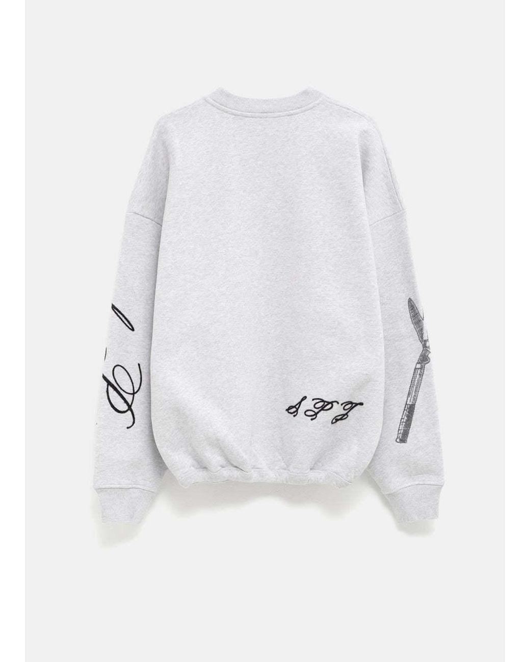 Jacquemus White Logo Printed Crewneck Sweatshirt for men