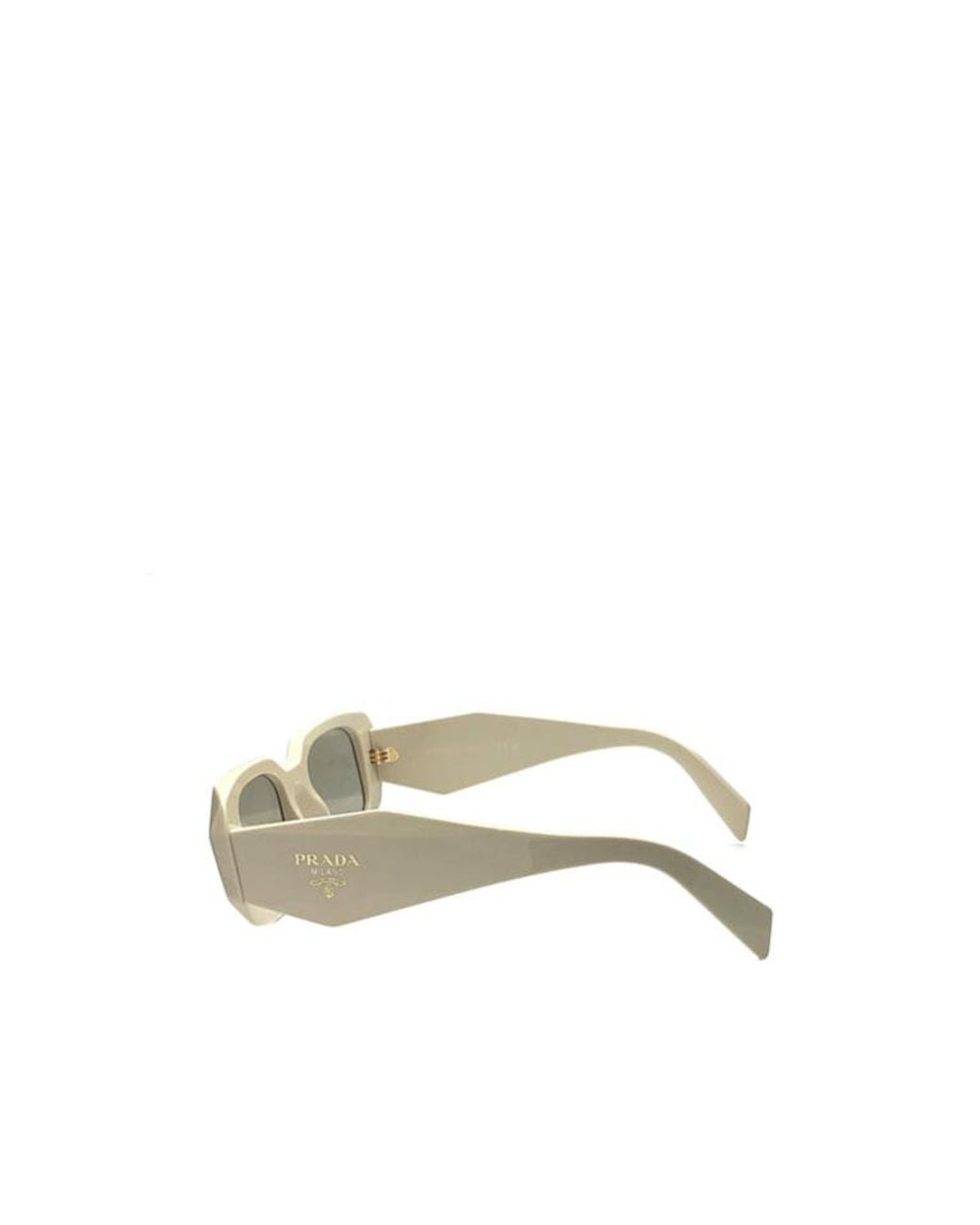 Prada White Eyewear Rectangular Frame Sunglasses