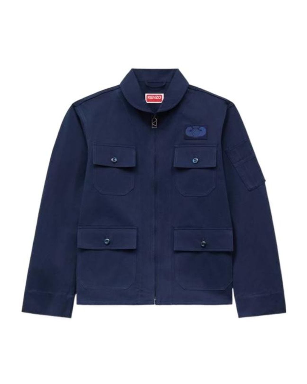KENZO Blue Utility Pocket Jacket for men