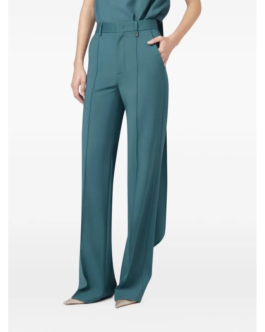 GIUSEPPE DI MORABITO Blue Straight-Leg Tailored Pants