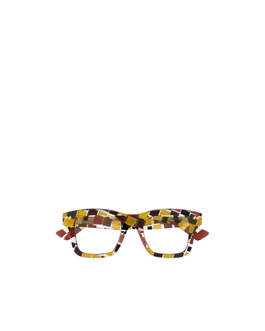 Bottega Veneta White Eyewear Square Frame Glasses for men