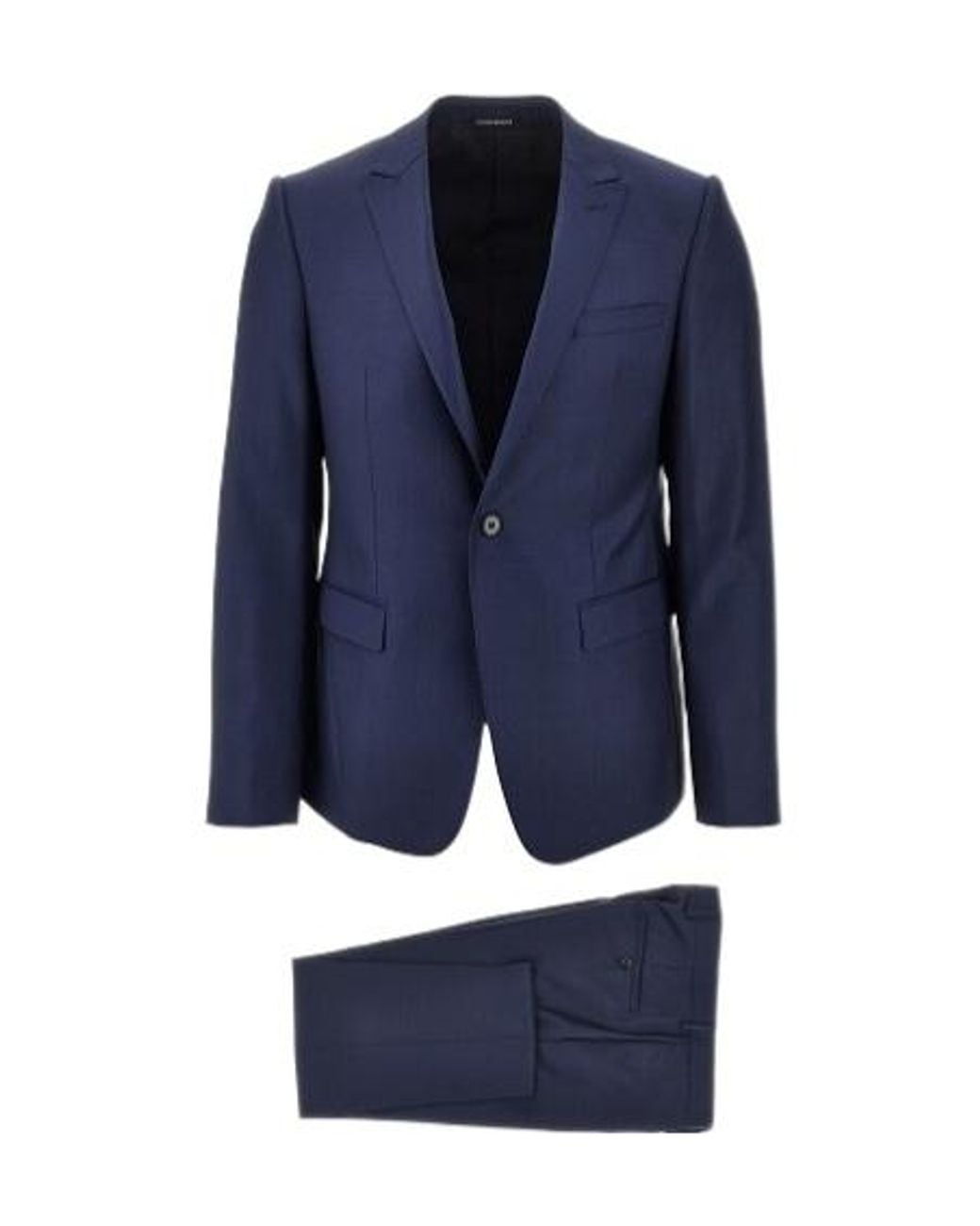 Emporio Armani Blue Long-Sleeved Suit for men