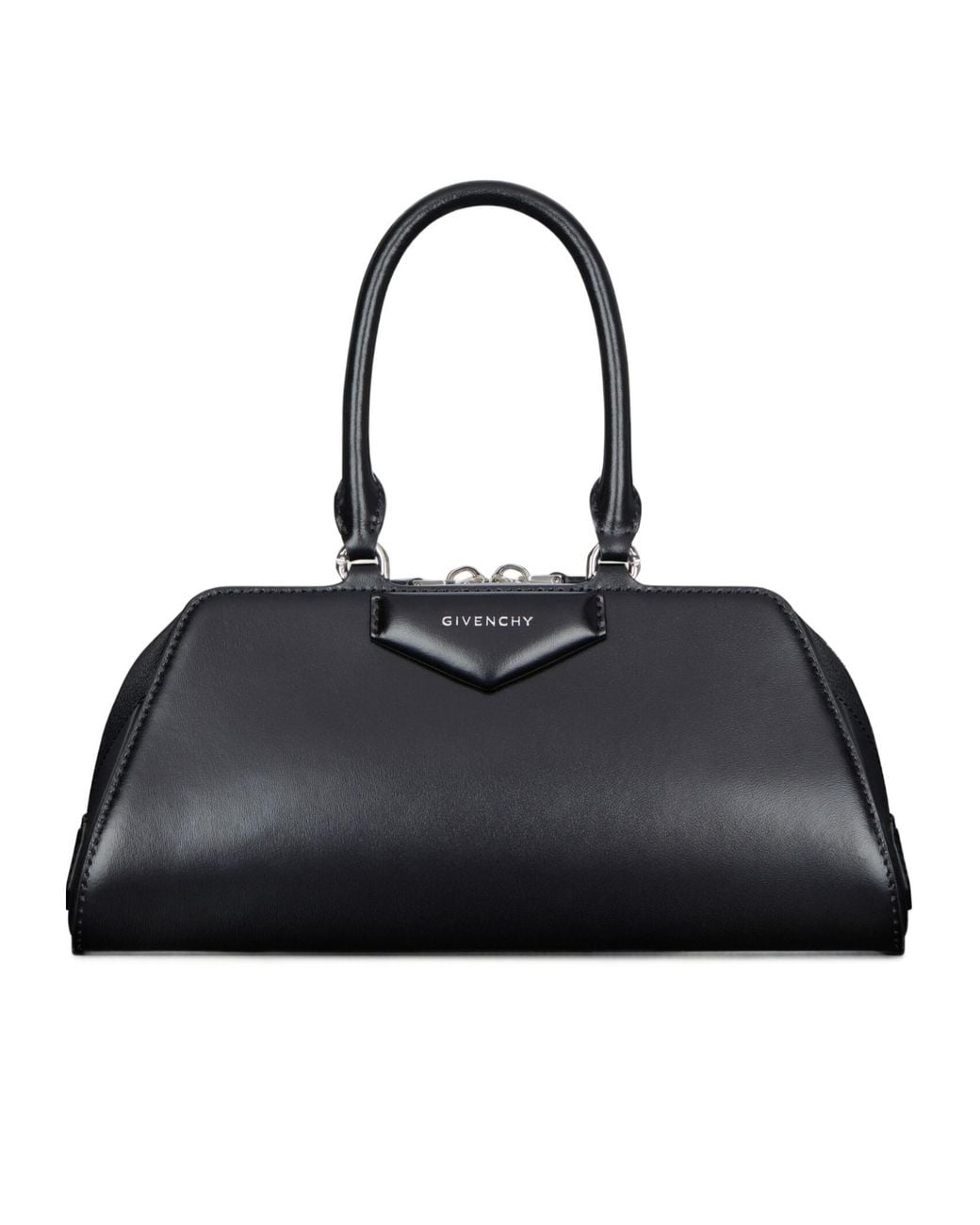 Givenchy Black Antigona East West Small Top Handle Bag