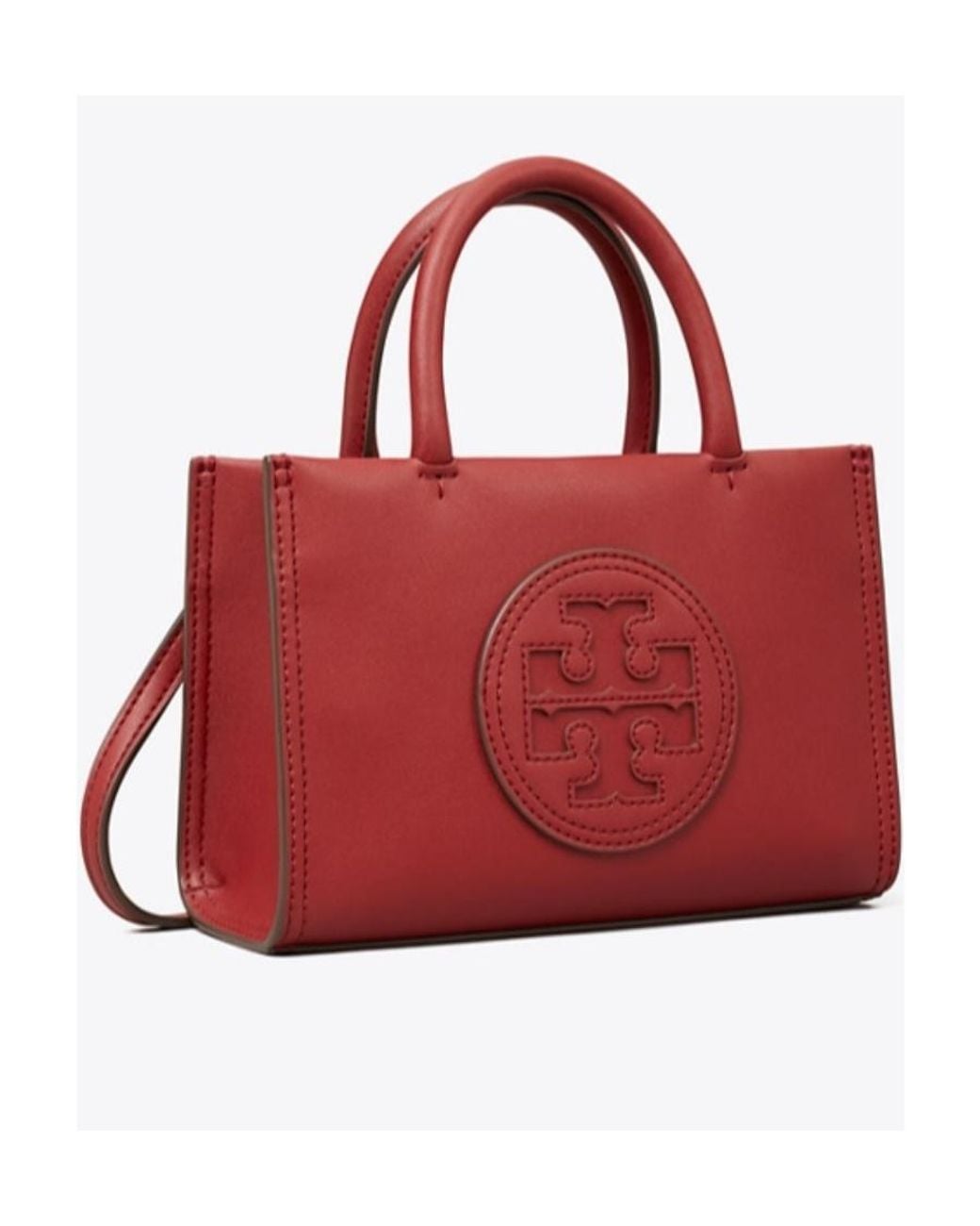 Tory Burch Red Ella Bio Mini Top Handle Bag