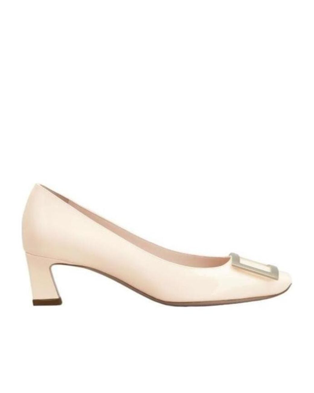 Roger Vivier Natural Trompette Embellished Buckle Pumps