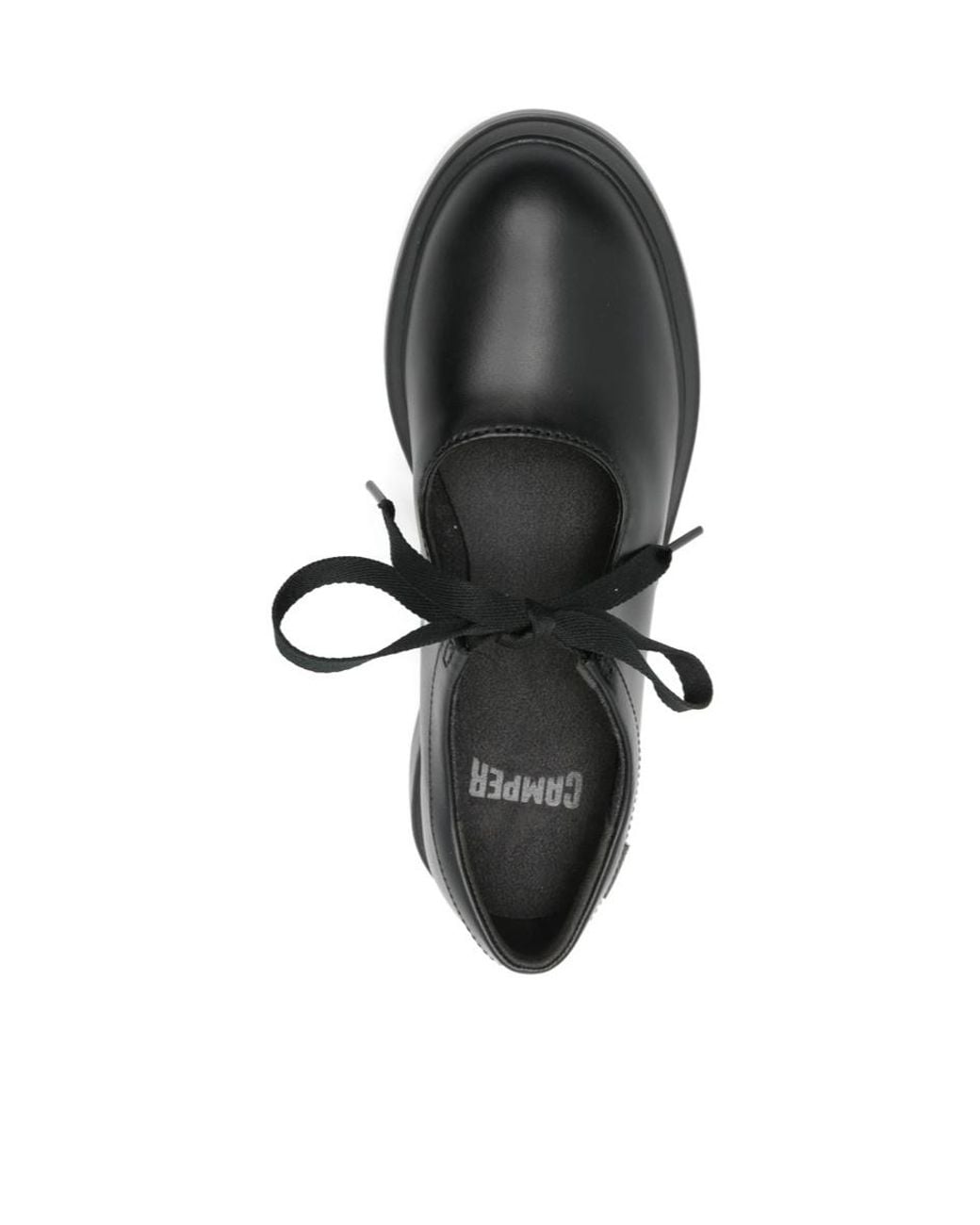 Camper Black Ribbon Lace-Up Loafers