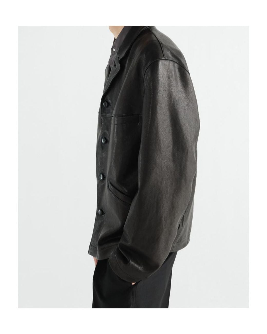Lemaire Black Single-Breasted Jacket for men