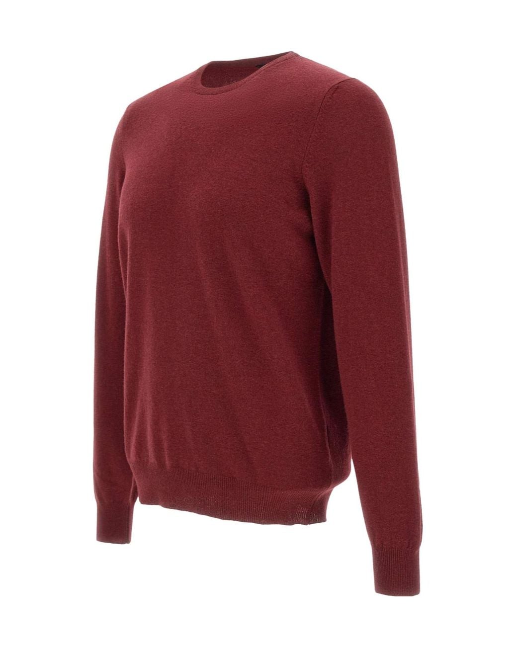Gran Sasso Red Long Sleeved Crewneck Knitted Jumper for men