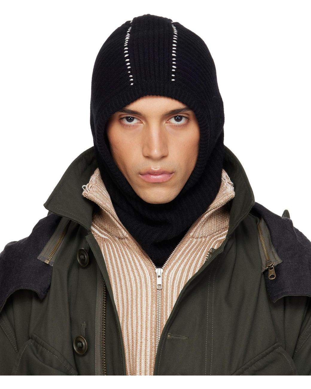 MM6 by Maison Margiela Black Knitted Balakraff for men
