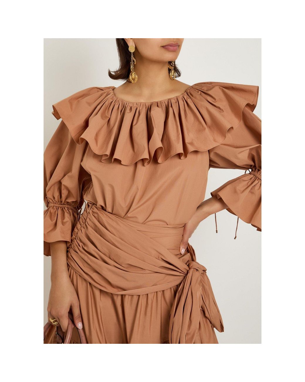 Chloé Brown Simple Cotton Shirt