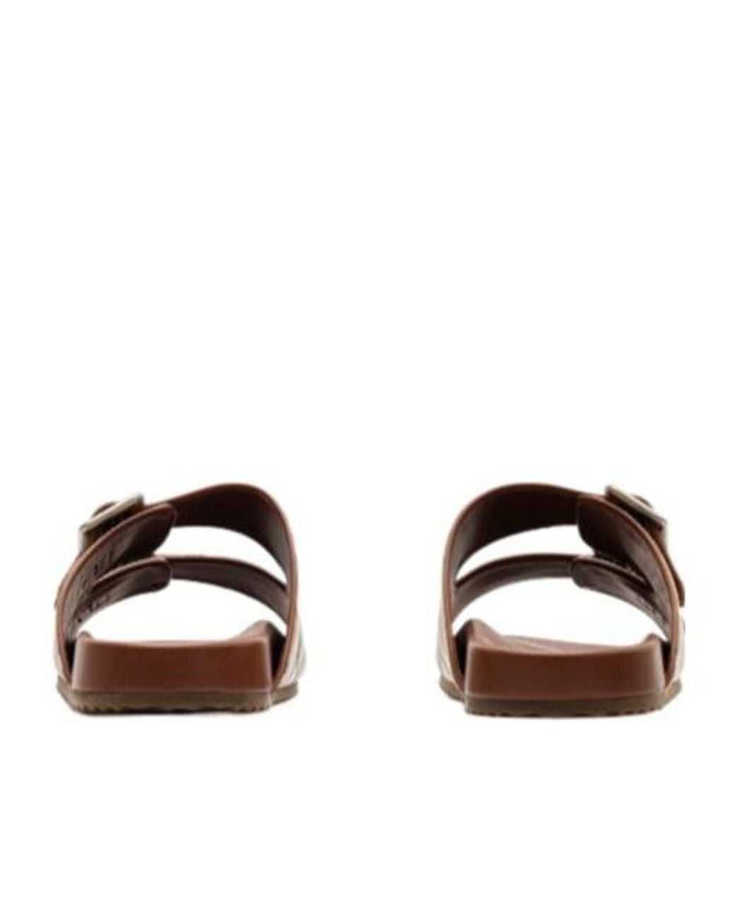 Burberry Brown Check And Leather Urchin Sandals for men