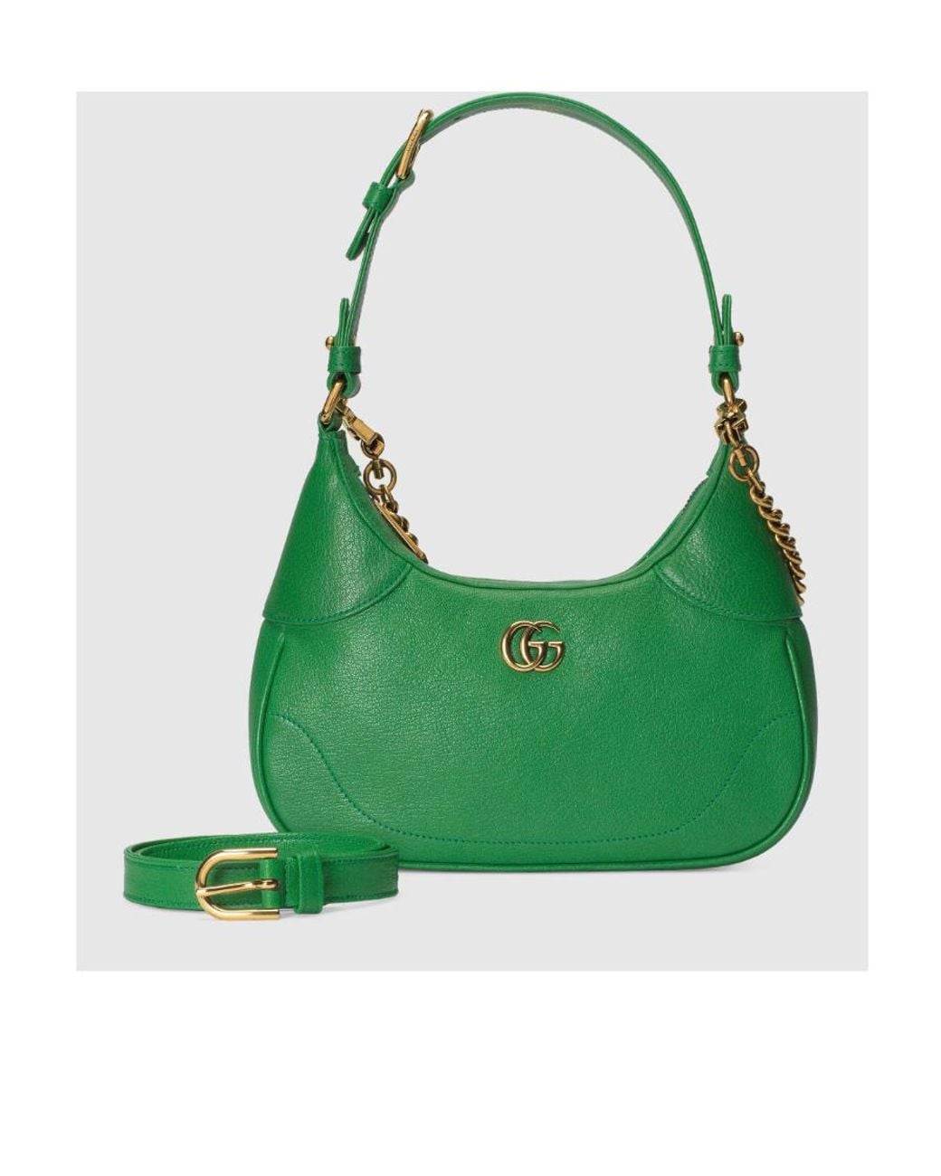 Gucci Green Logo Plaque Small Aphrodite Shoulder Bag