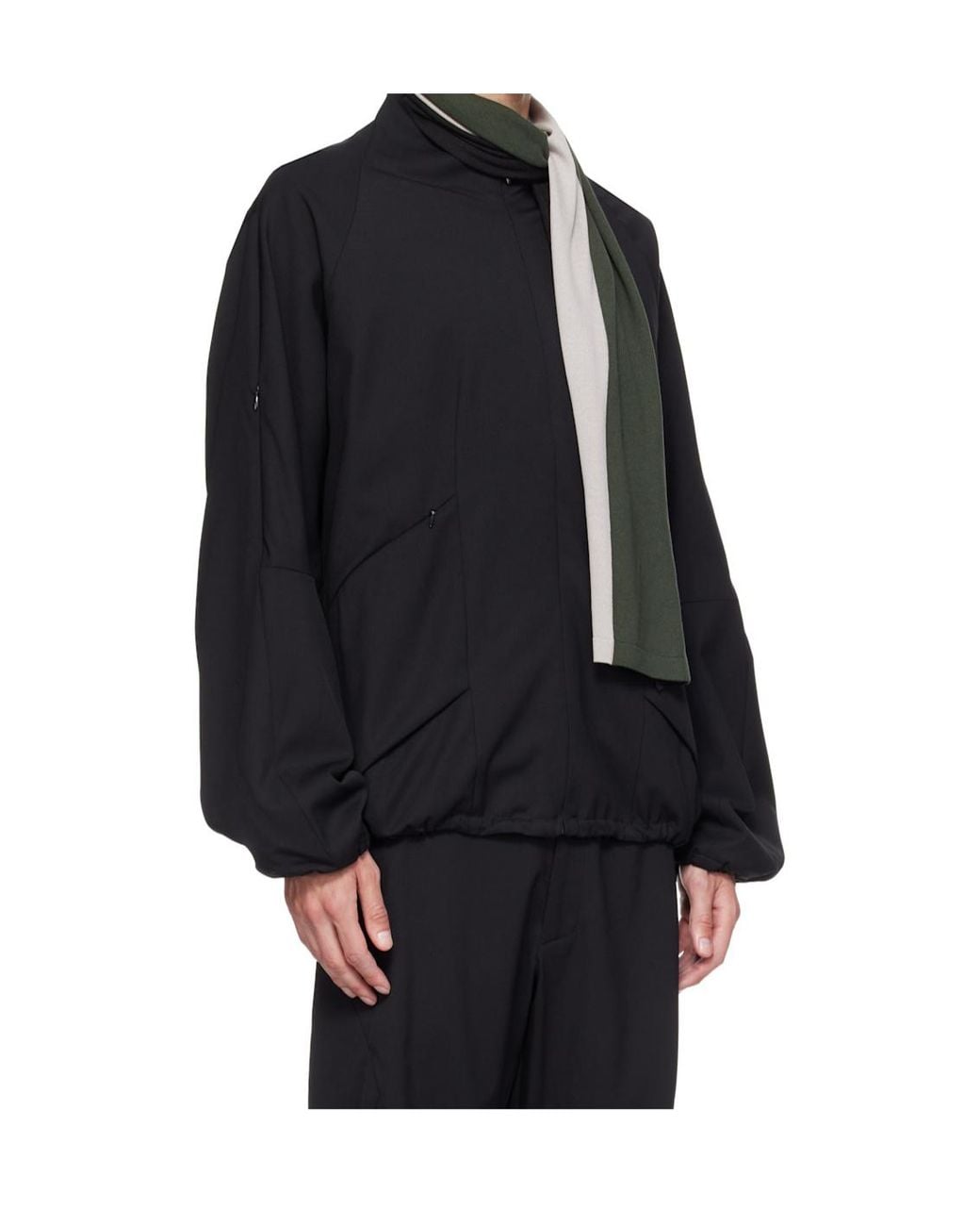 Kiko Kostadinov Black Erdiko Funnel-Neck Jacket for men