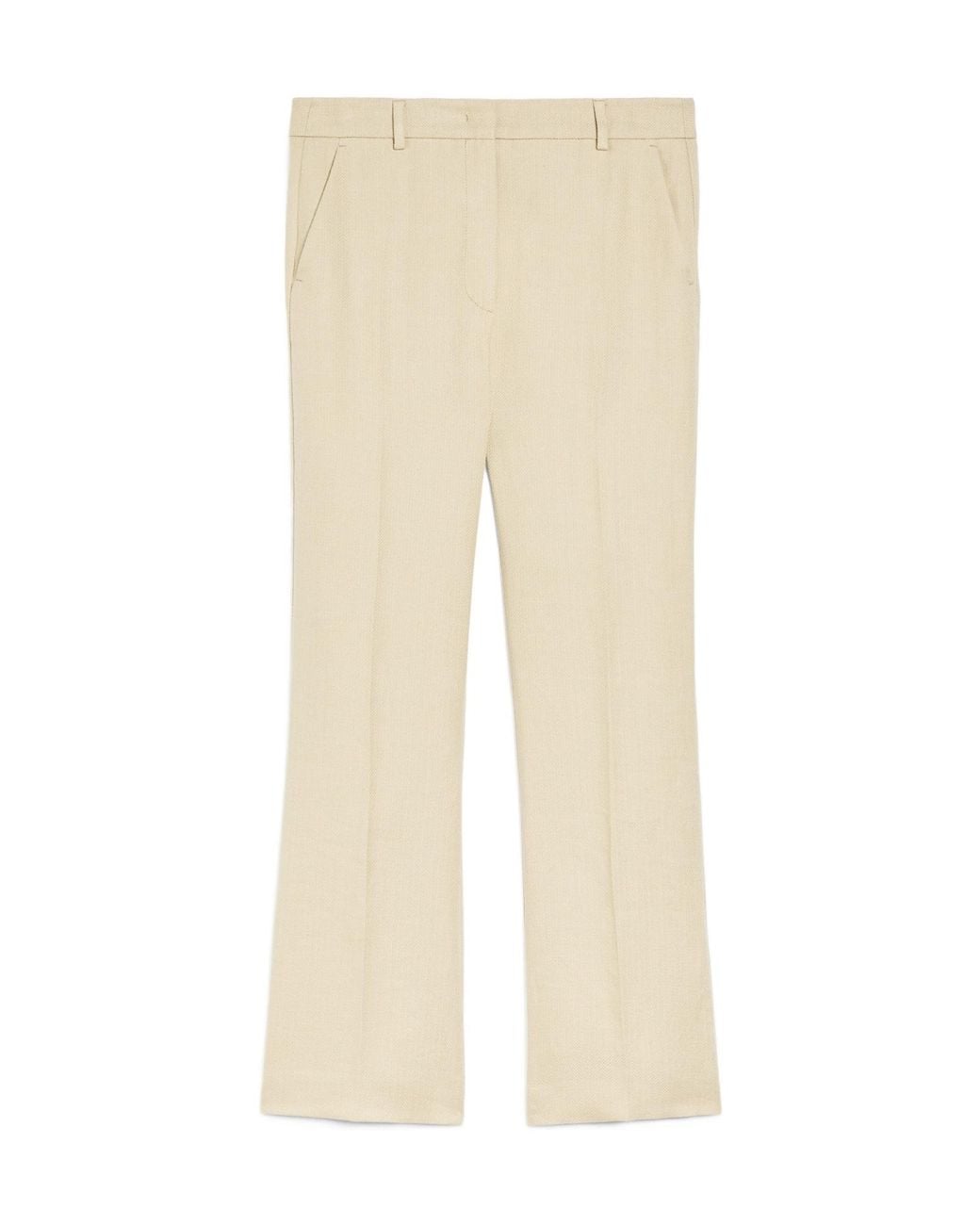 Weekend by Maxmara Natural Batavia Cotton And Linen Trousers