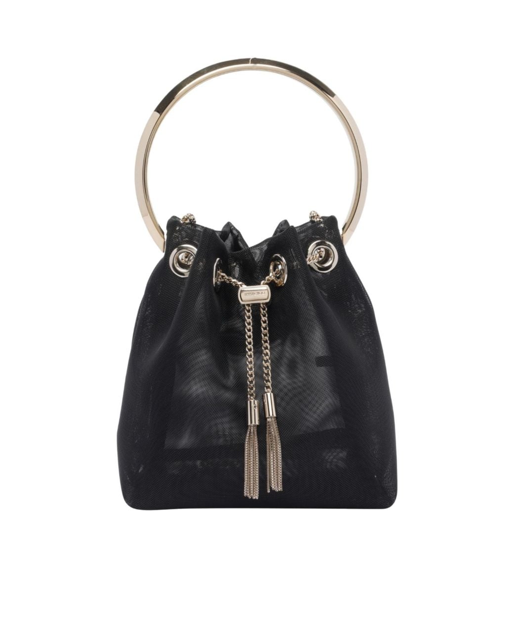Jimmy Choo Black Bon Bon Bucket Bag