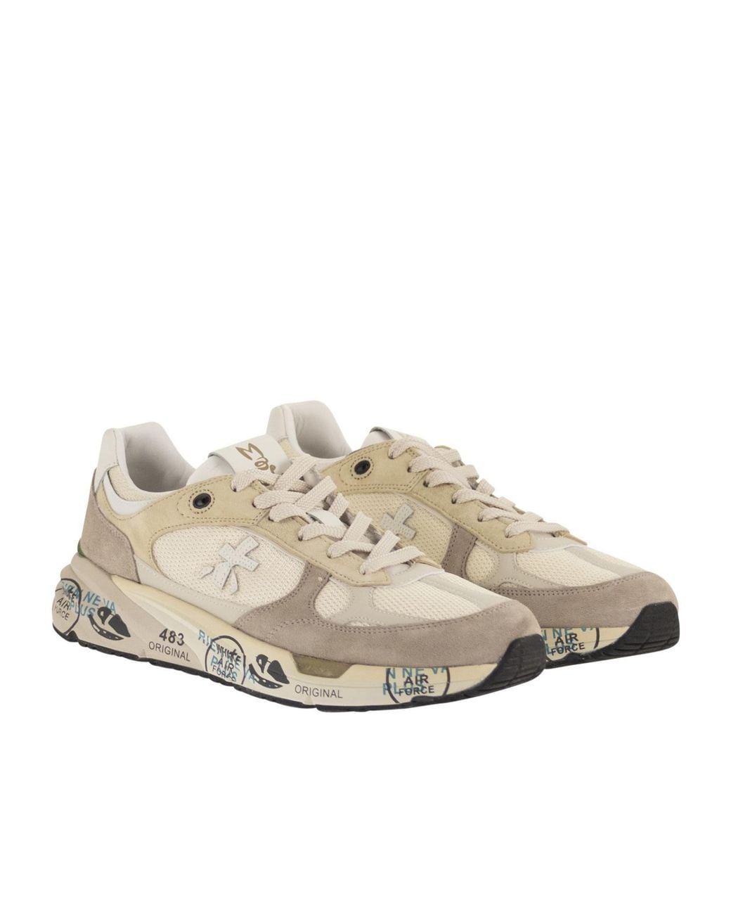 Premiata Natural Mase 25 Logo Trainers for men