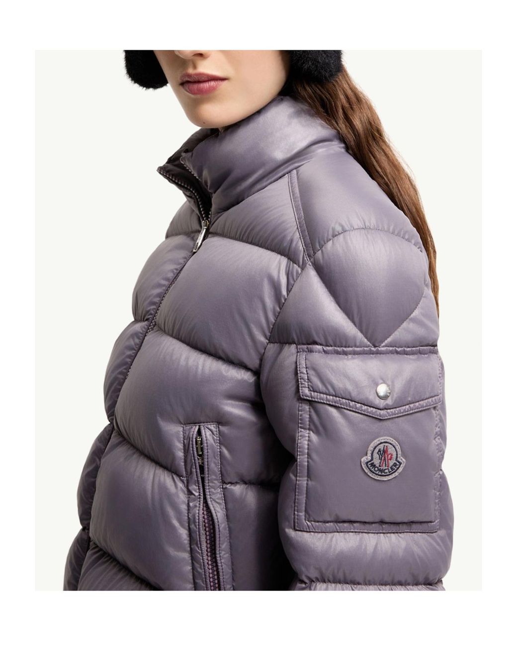 Moncler Gray Aveto Short Down Jacket