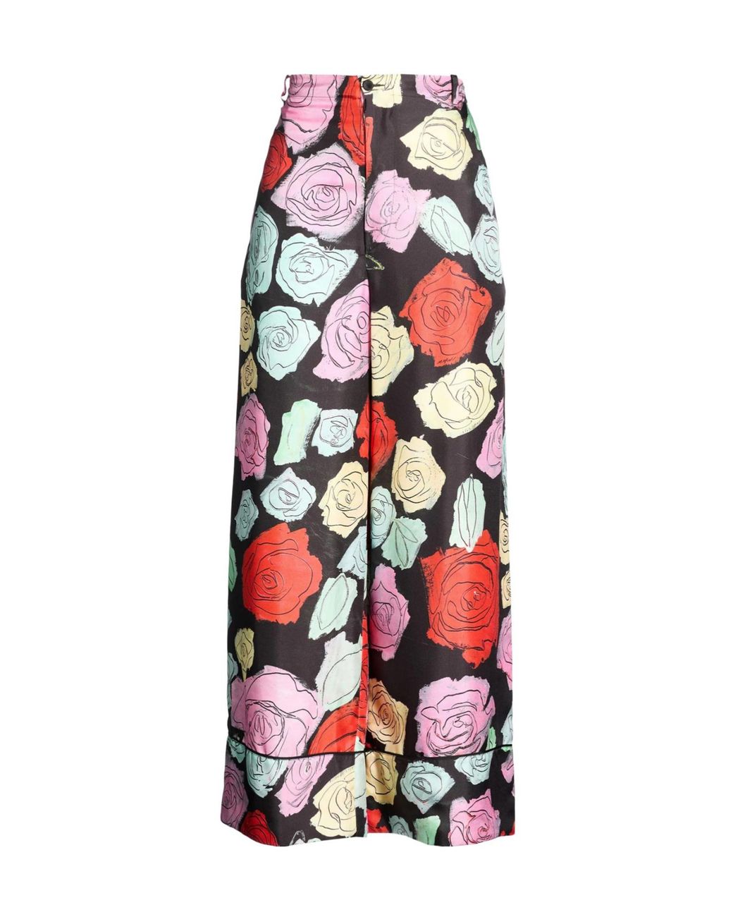 Marni Red Floral-Print Casual Trousers