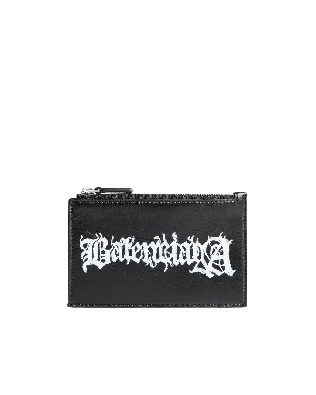 Balenciaga Black Cash Large Long Coin And Card Holder Diy Metal for men