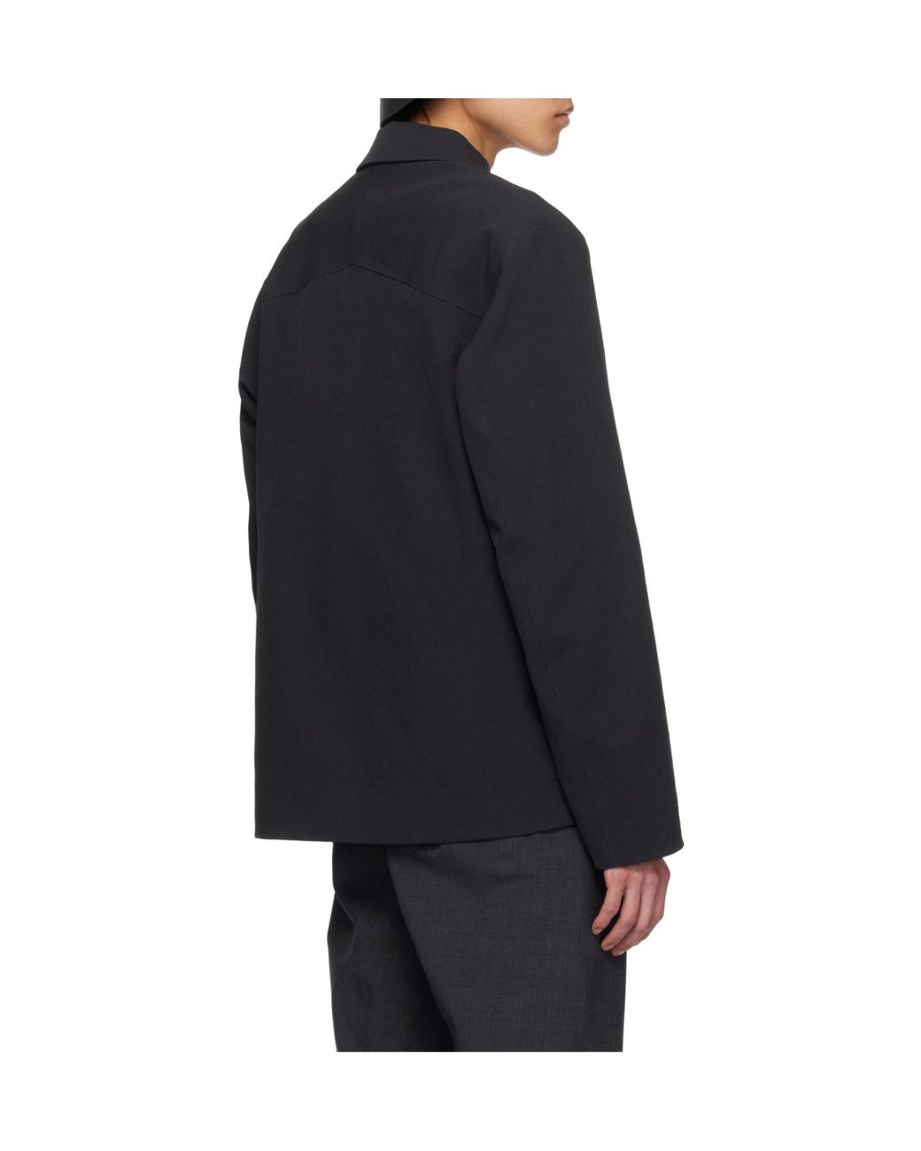 Veilance Black Mionn Zip Overshirt for men