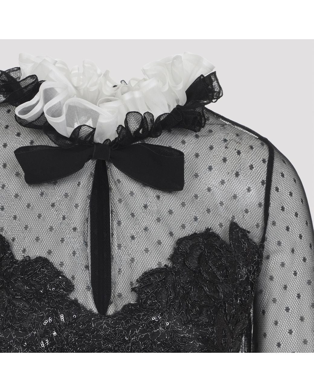 Giambattista Valli Black Sequin-Embellished Mini Dress