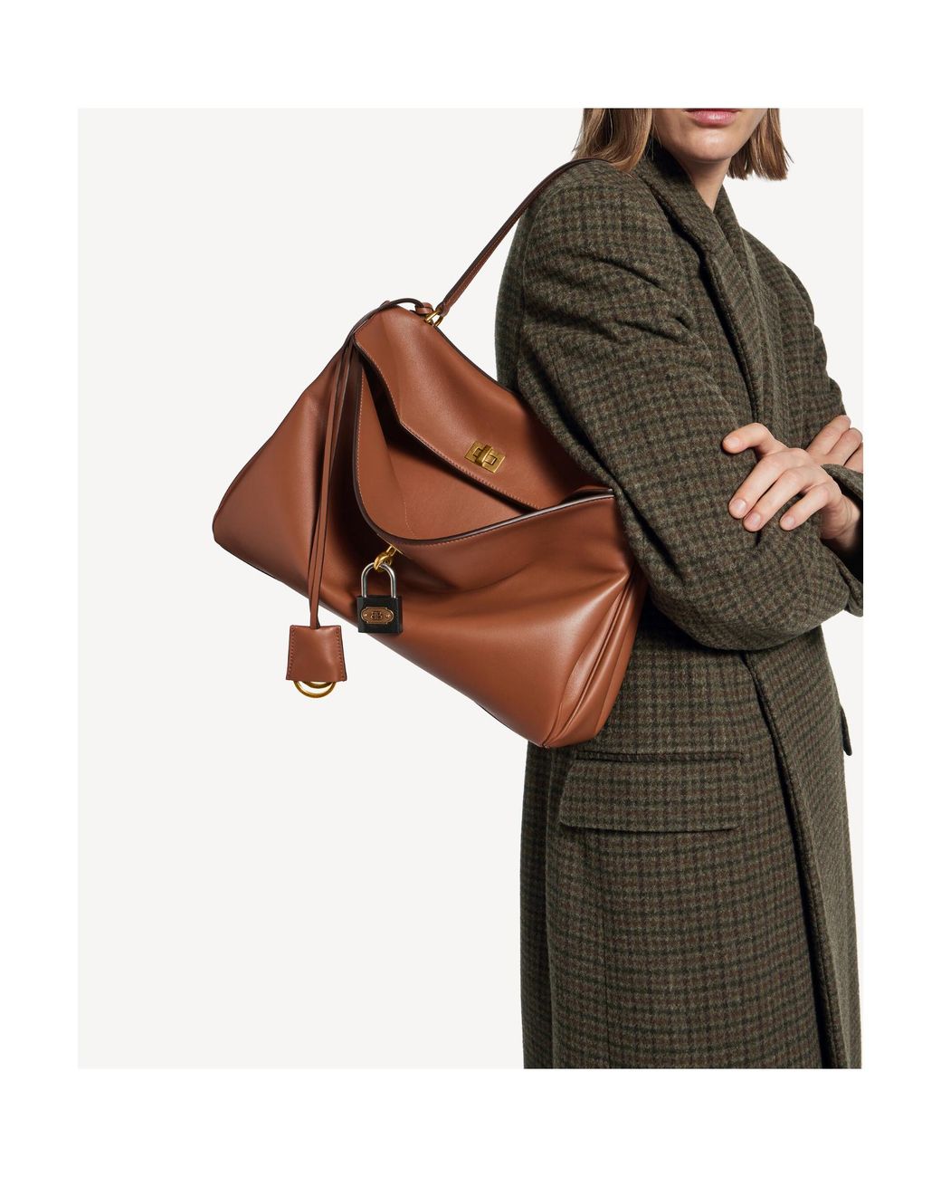 Balenciaga Brown Rodeo Medium Shoulder Bag