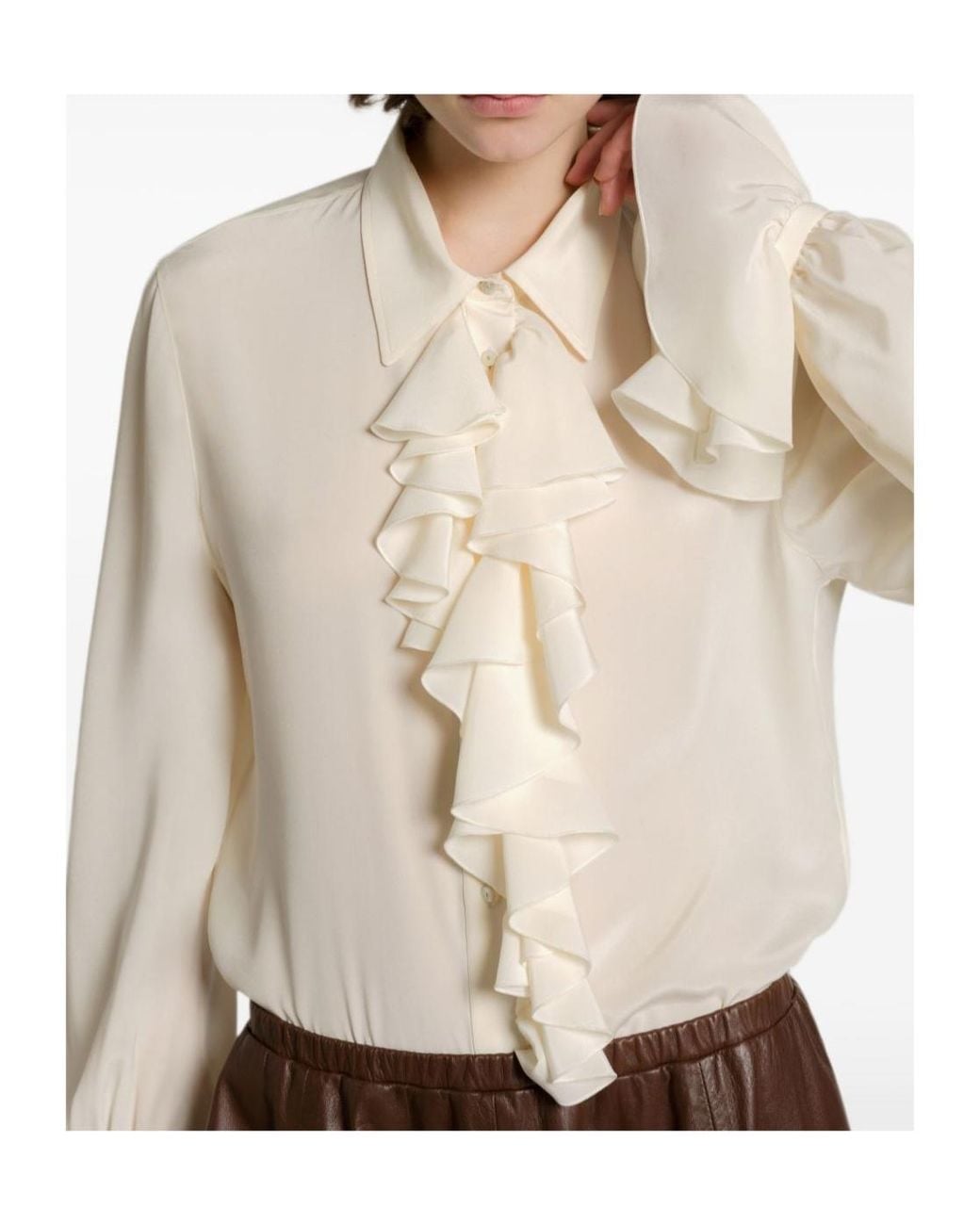 Alberta Ferretti White Long-Sleeved Shirt
