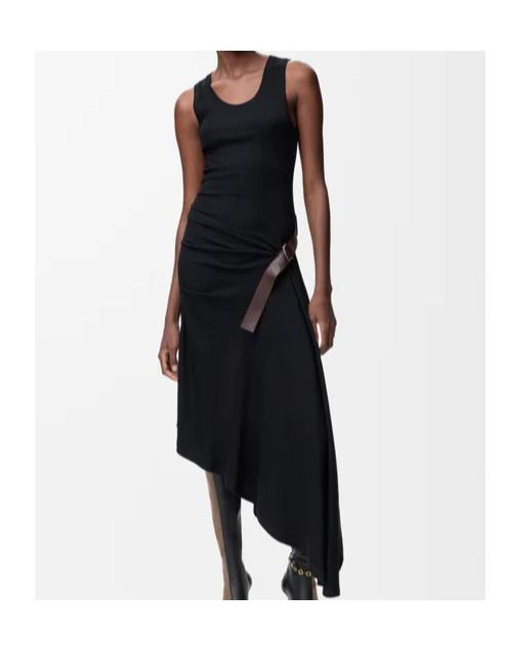 Loewe Black Asymmetric Tank Dress