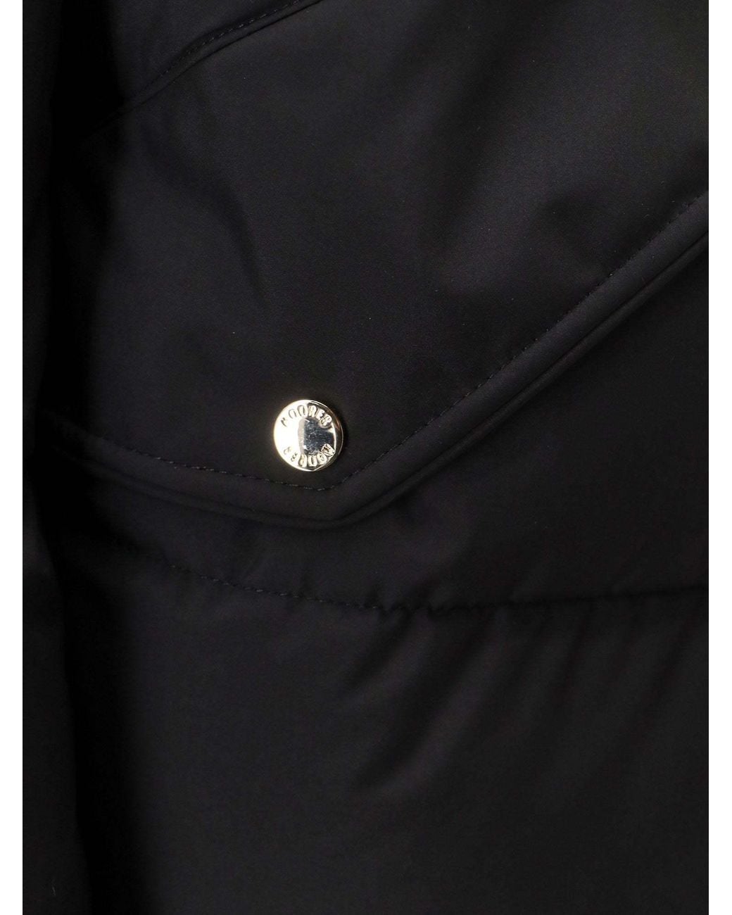 Moorer Black Hooded Down Jacket