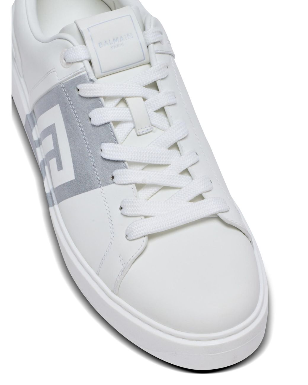 Balmain White B-Court Trainers for men