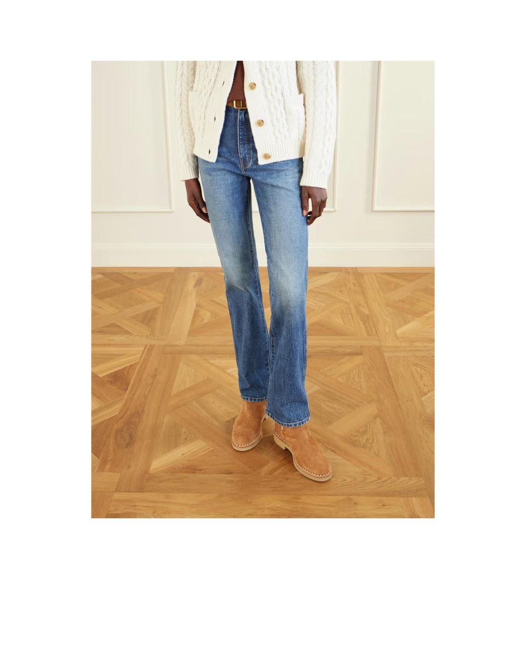 Aquazzura Brown Suede Shearling-Lined Ankle Boots