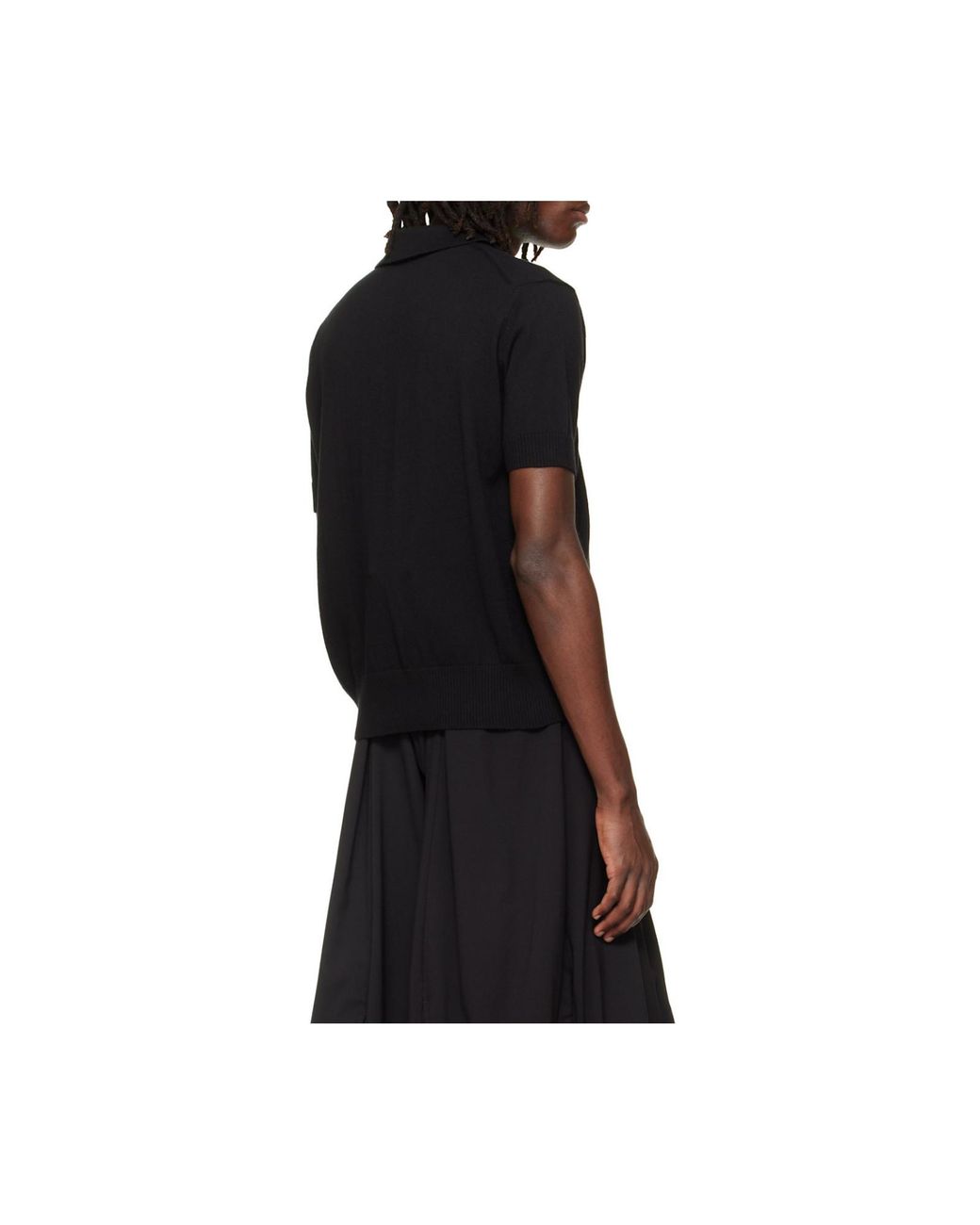 Vivienne Westwood Black Orb Embroidered Polo Shirt for men