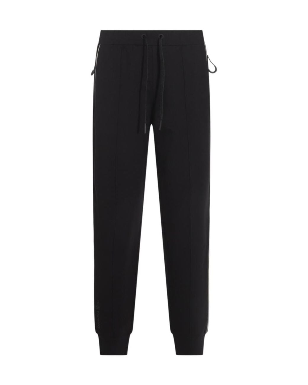 Moncler Black Grenoble Logo Patch Drawstring Jogging Pants