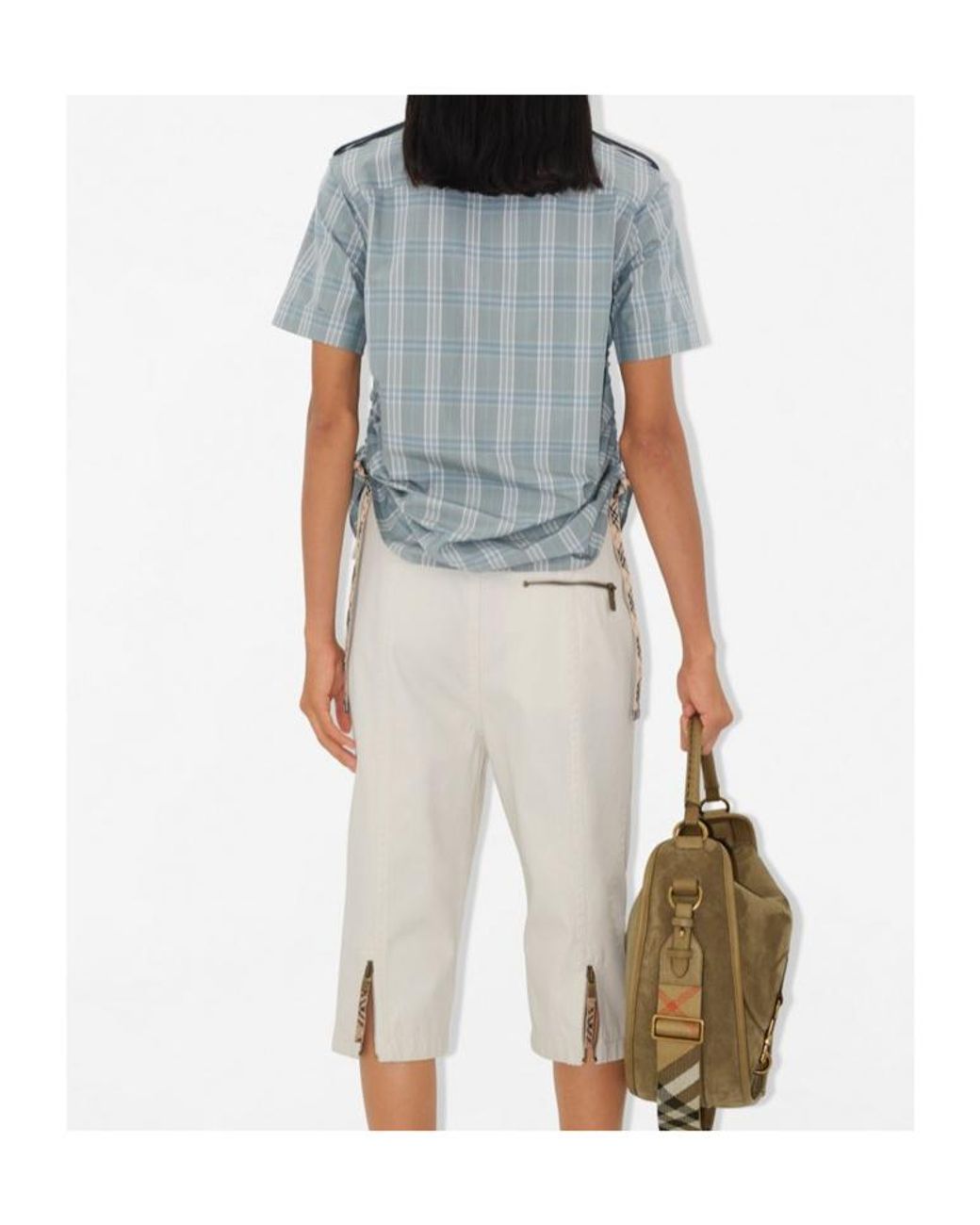 Burberry Blue Slim Fit Checked Shirt