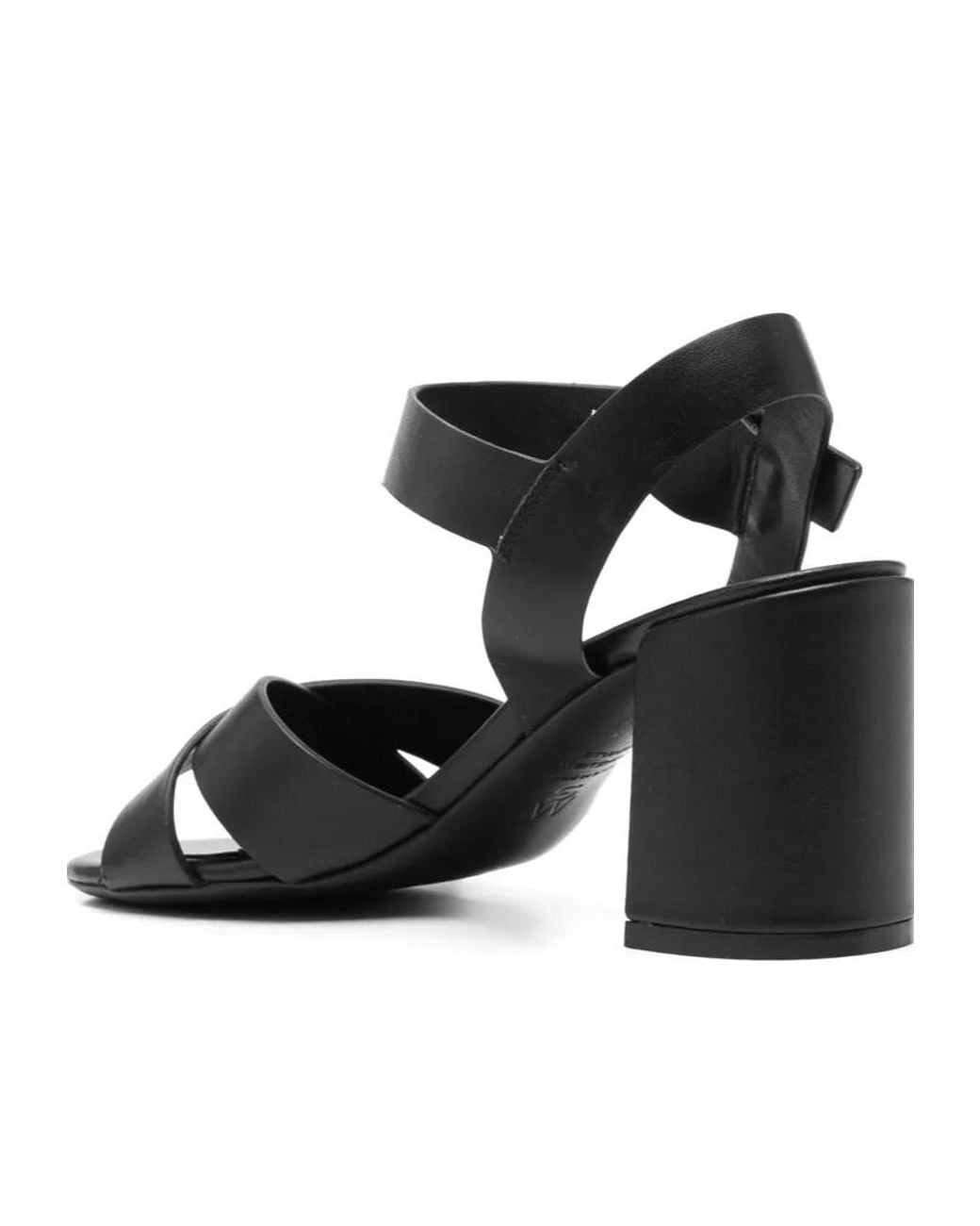 Stuart Weitzman Black Round Toe High Heel Sandals