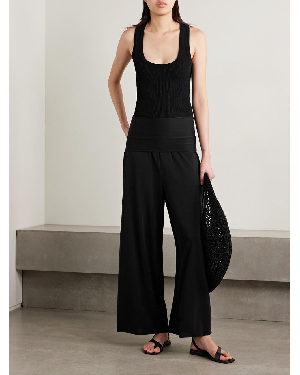 Eres Black Stretch-Jersey Jumpsuit