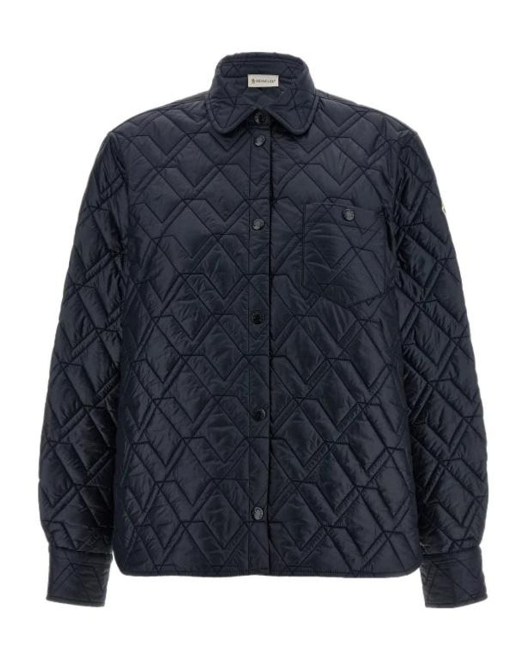 Moncler Blue Diamond Quilted Overshirt