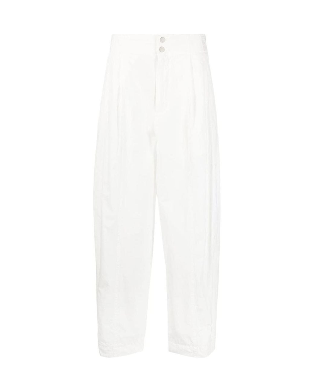 Bottega Veneta White Mid-Rise Trousers