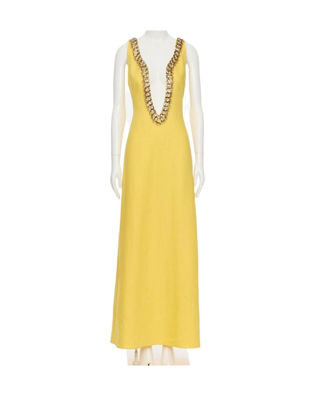 Valentino Yellow Sleeveless Dress