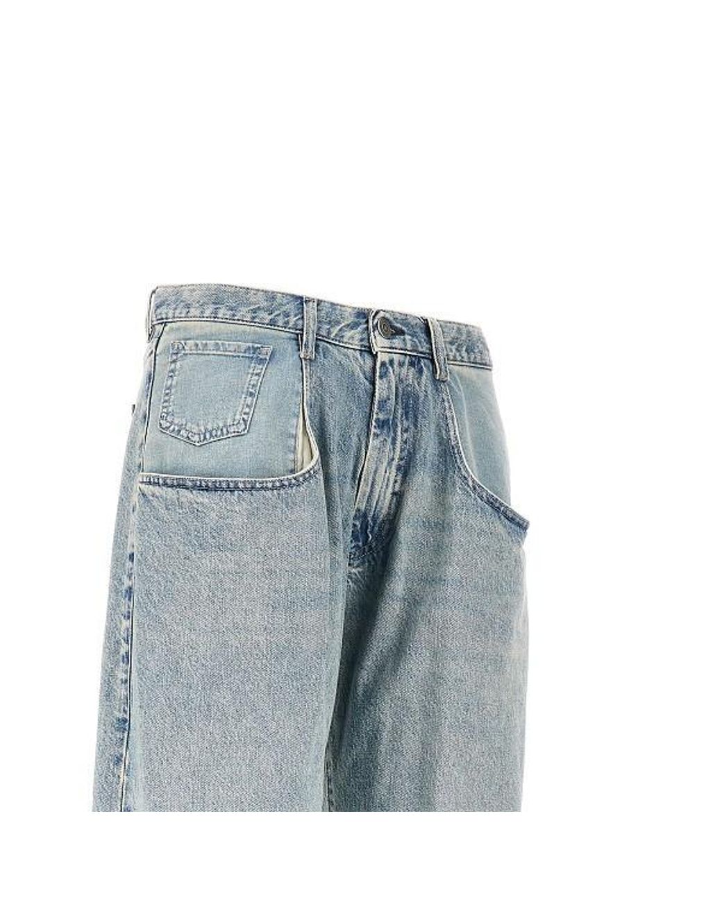 Maison Margiela Blue Wide-Leg Jeans