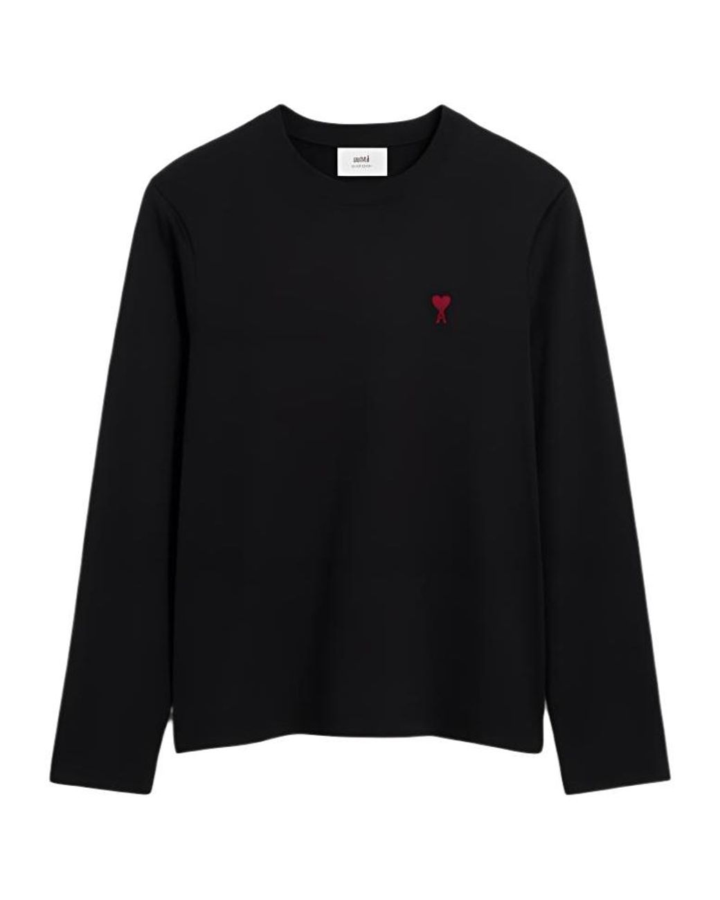 AMI Black Ami De Coeur Long-Sleeved T-Shirt for men