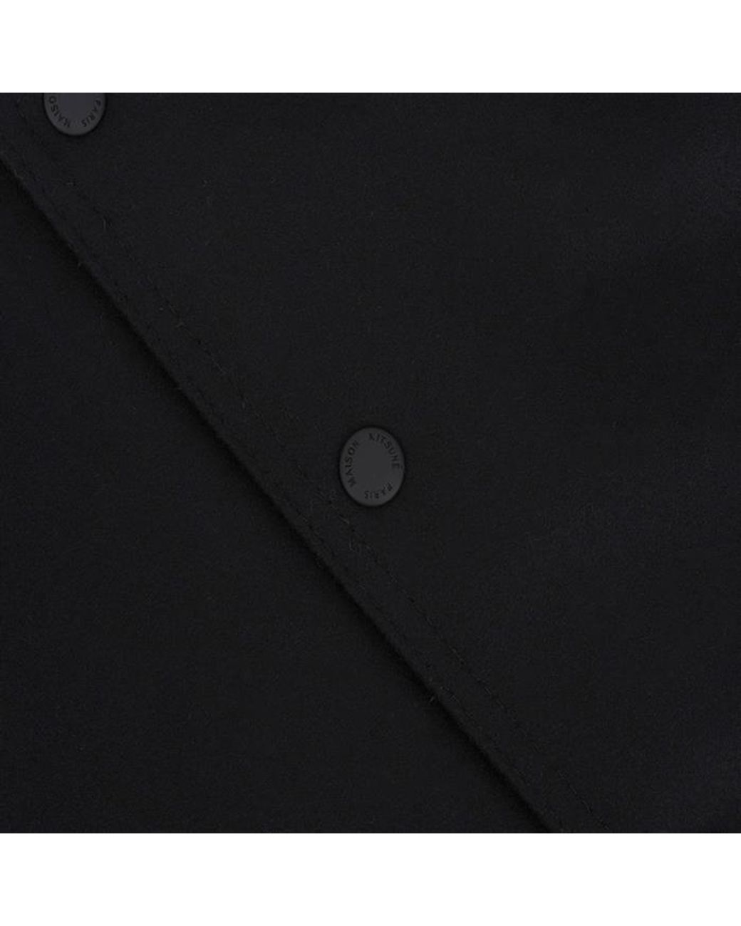 Maison Kitsuné Black Maison Kitsuné Button-Up Bomber Jacket for men