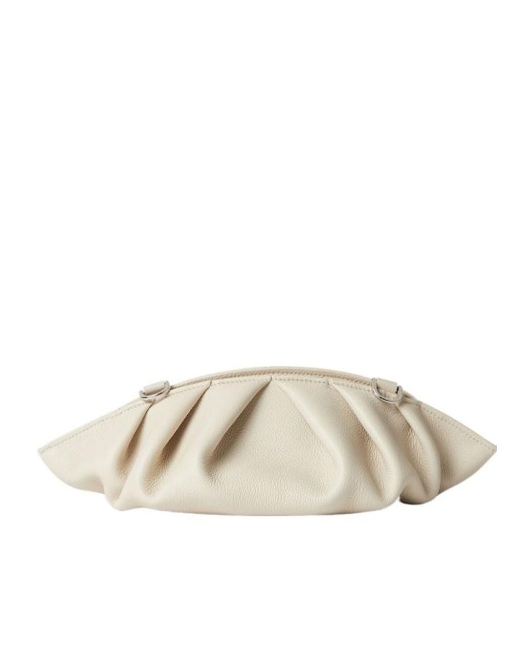 Fendi White Ivory Leather Pouch for men