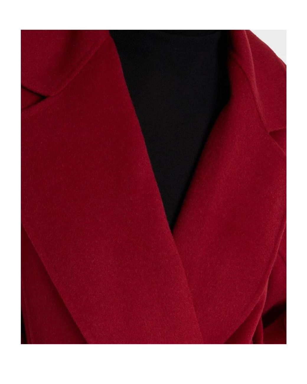 Joseph Red Costa Double-Faced Long-Sleeved Coat