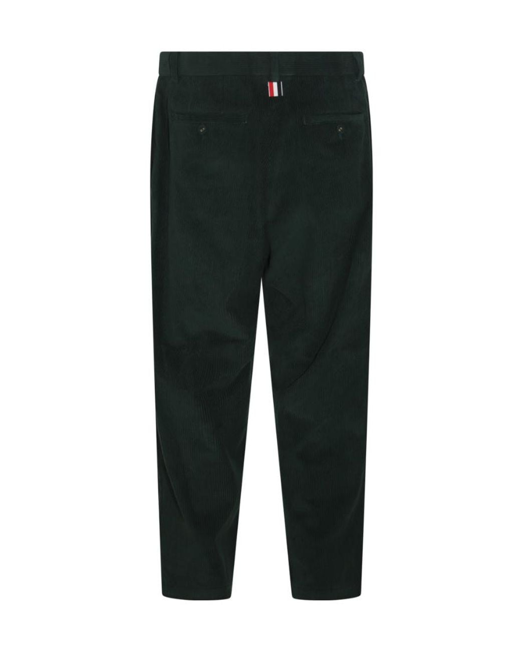 Thom Browne Black Corduroy Straight-Leg Trousers for men
