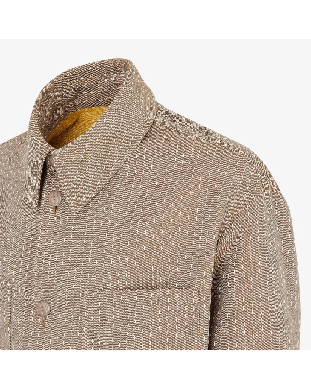 Fendi Natural Single-Breasted Go-To Jacket for men