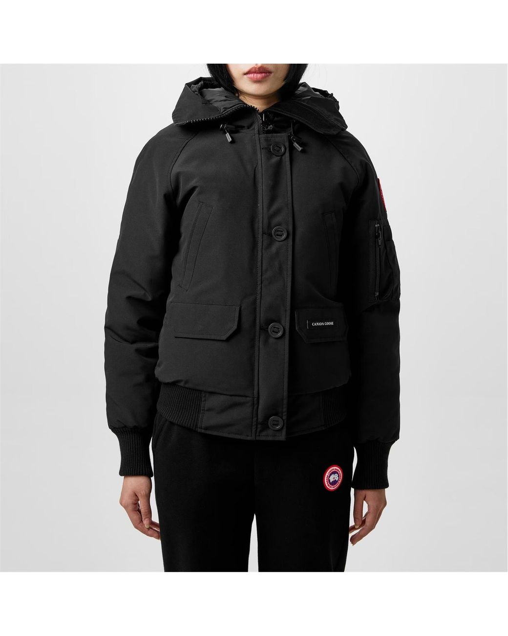 Canada Goose Black Logo Patch Down Jacket