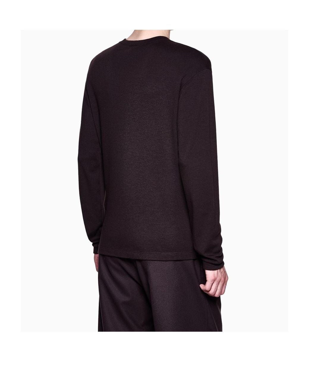 Giorgio Armani Blue Long-Sleeved Crewneck Jumper for men